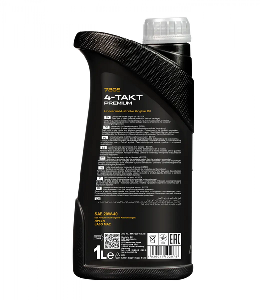 MANNOL 7209 4-TAKT-20W-40 4-STROKE ENGINES OF BIKES, SCOOTERS| Imported from Germany