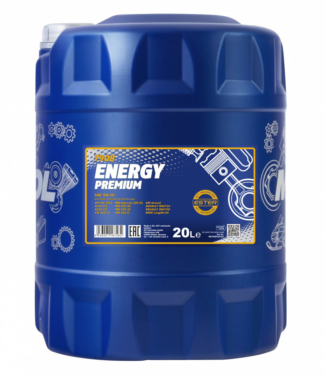 MANNOL 7908 Energy Premium SAE 5W-30 (4L) Ester Containing Synthetic Engine Oil
