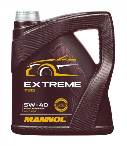 Mannol 7915 5W-40 Engine Oil - Extreme SAE 5W-40 ACEA A3/B4 Ester Synthetic | Imported from Germany