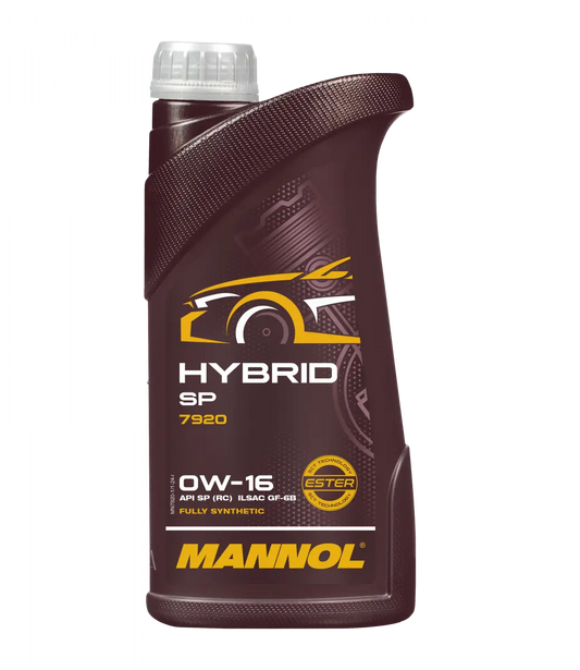 MANNOL 7920 Hybrid SP SAE 0W-16 Bi-Synthetic Petrol Engine Oil API SP (RC) | Imported from Germany