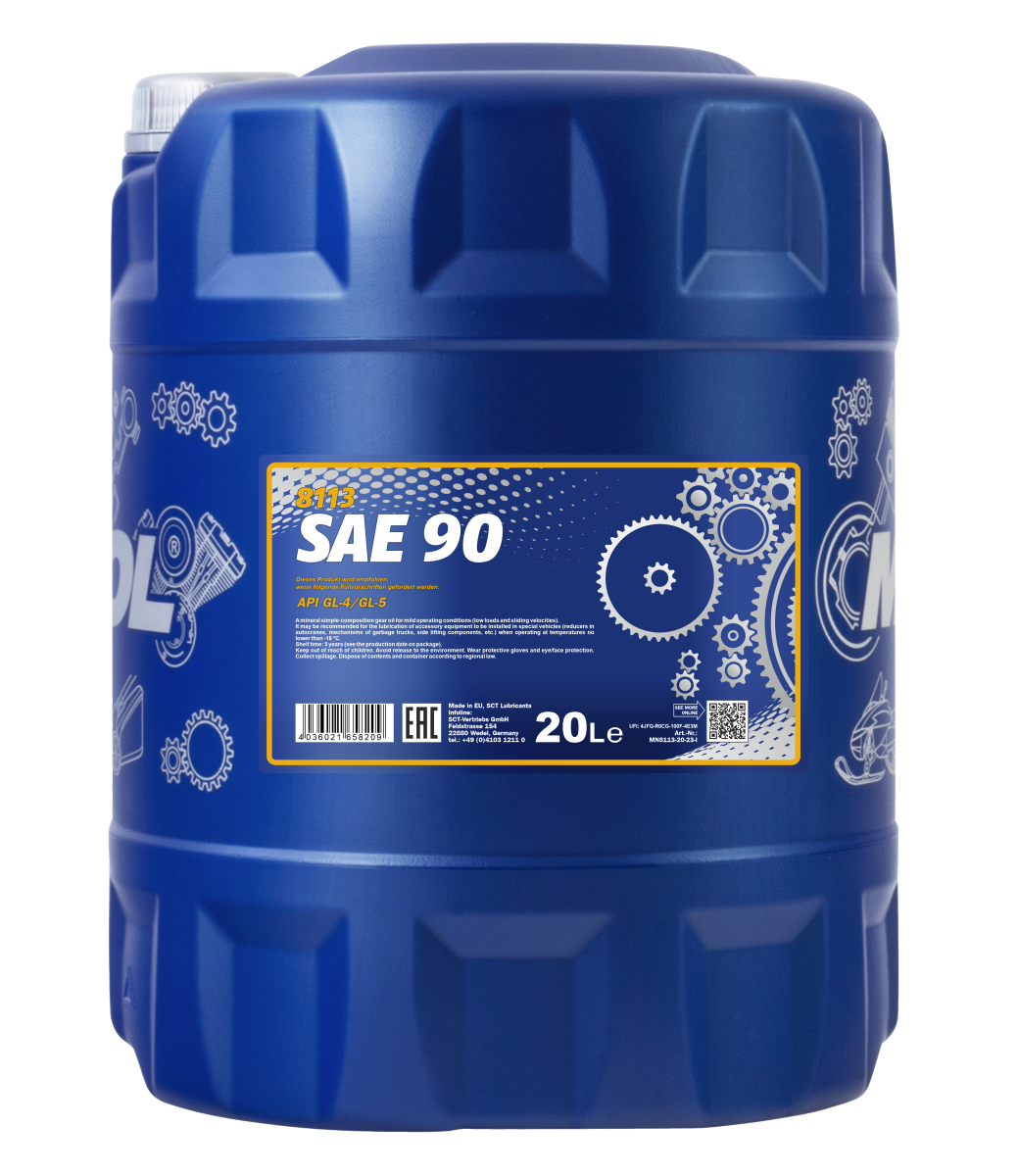 MANNOL 8113 SAE 90 API GL-4/GL-5 GEAR OIL 20L