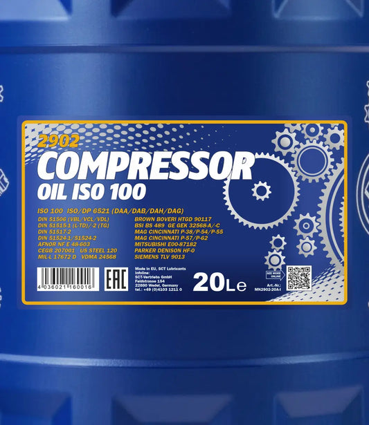 MANNOL 2902 Compressor Oil ISO 100 Extended Life | Industrial Compressor Lubricant