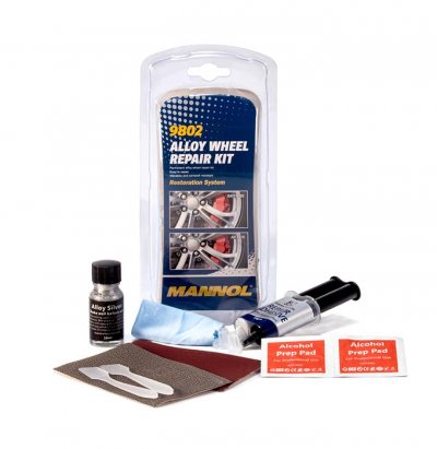 MANNOL 9802 Alloy Wheel Repair Kit Repair Of Light-Alloy Wheels Aluminum Magnesium Alloy Corrosion Of Steel Disks And Cracks | Imported From Germany.